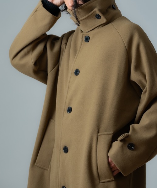 improves（インプローブス）の「2WAYスタンドカラー ビッグシルエットコート（ステンカラーコート・メンズ・チャコールグレー/ブラック/ベージュ・MEDIUM/LARGE/X-LARGE）」の19枚目の写真