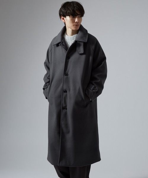 improves（インプローブス）の「2WAYスタンドカラー ビッグシルエットコート（ステンカラーコート・メンズ・チャコールグレー/ブラック/ベージュ・MEDIUM/LARGE/X-LARGE）」の9枚目の写真