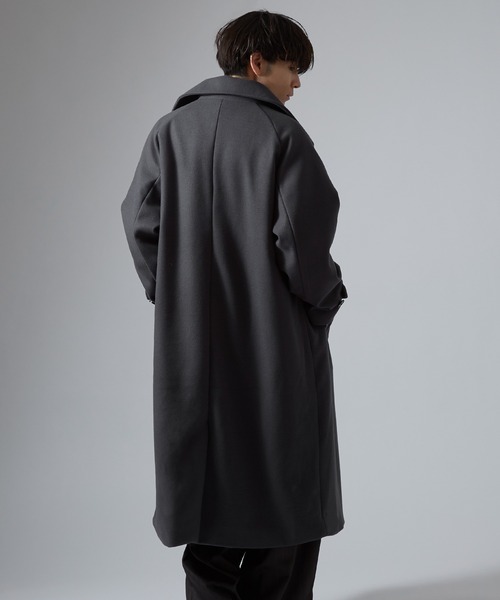 improves（インプローブス）の「2WAYスタンドカラー ビッグシルエットコート（ステンカラーコート・メンズ・チャコールグレー/ブラック/ベージュ・MEDIUM/LARGE/X-LARGE）」の11枚目の写真