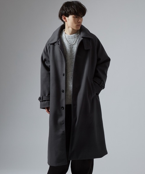 improves（インプローブス）の「2WAYスタンドカラー ビッグシルエットコート（ステンカラーコート・メンズ・チャコールグレー/ブラック/ベージュ・MEDIUM/LARGE/X-LARGE）」の12枚目の写真