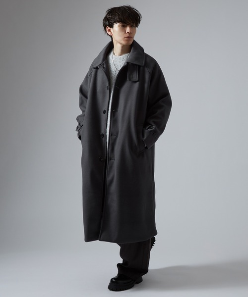 improves（インプローブス）の「2WAYスタンドカラー ビッグシルエットコート（ステンカラーコート・メンズ・チャコールグレー/ブラック/ベージュ・MEDIUM/LARGE/X-LARGE）」の13枚目の写真