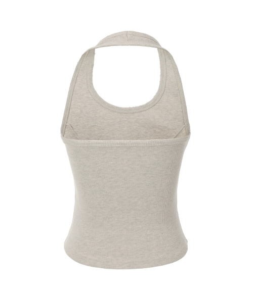 KHAKIPOINT(カーキポイント)の「Damage Stud Halter Top (beige)(Tシャツ/カットソー・レディース・その他・FREE)」の3枚目の写真