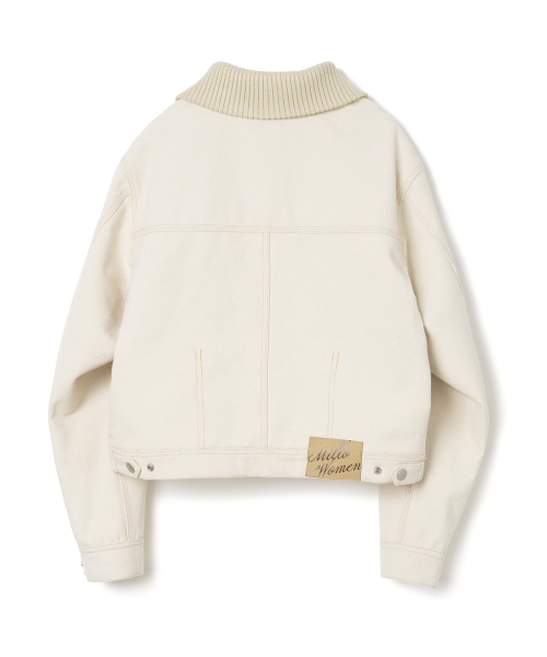 MILLO WOMEN(ミロウーマン)の「ニットミックスワークジャケット【アイボリー】(その他アウター・レディース・その他・SMALL/MEDIUM)」の2枚目の写真