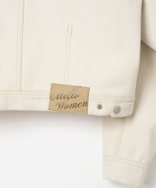 MILLO WOMEN(ミロウーマン)の「ニットミックスワークジャケット【アイボリー】(その他アウター・レディース・その他・SMALL/MEDIUM)」の8枚目の写真