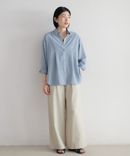 NOMBRE IMPAIR(ノンブルアンペール)の「ギンガムチェック 2WAYカラーシャツ(シャツ/ブラウス・レディース・ブルー/ブラック・FREE)」の19枚目の写真