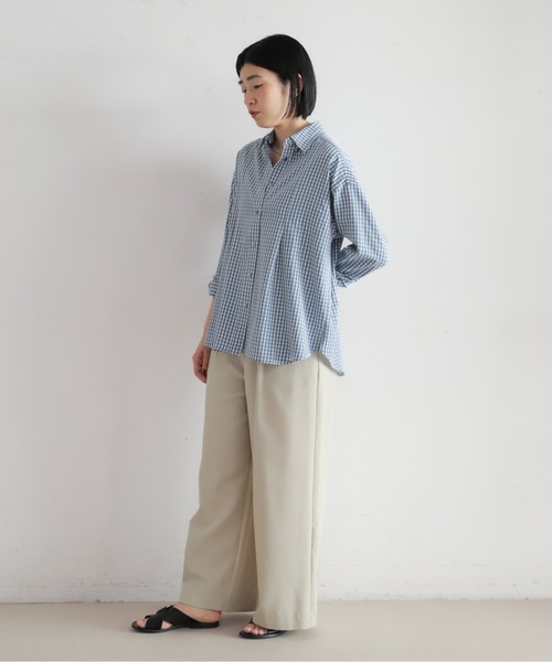 NOMBRE IMPAIR(ノンブルアンペール)の「ギンガムチェック 2WAYカラーシャツ(シャツ/ブラウス・レディース・ブルー/ブラック・FREE)」の20枚目の写真