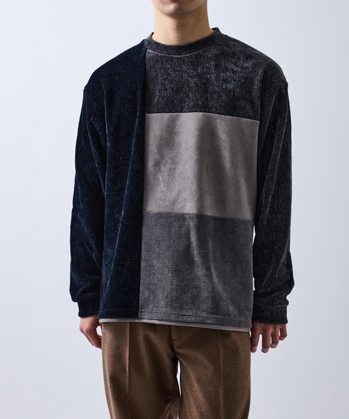 j.n.r.d(ジェー・エヌ・アール・ディー)の「モールブロック切替プルオーバー(Tシャツ/カットソー・メンズ・グレー/ベージュ・L/LL/M/S)」の14枚目の写真
