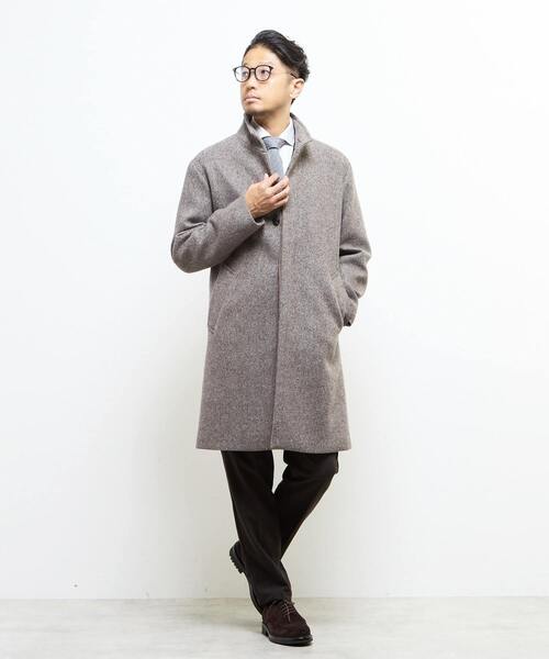 MEN'S MELROSE(メンズメルローズ)の「ウレタンボンディングスタンドカラーコート(ステンカラーコート・メンズ・ネイビー/ブラウン・4/3/5/2)」の2枚目の写真