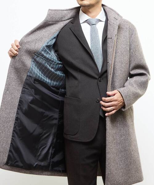 MEN'S MELROSE(メンズメルローズ)の「ウレタンボンディングスタンドカラーコート(ステンカラーコート・メンズ・ネイビー/ブラウン・4/3/5/2)」の20枚目の写真