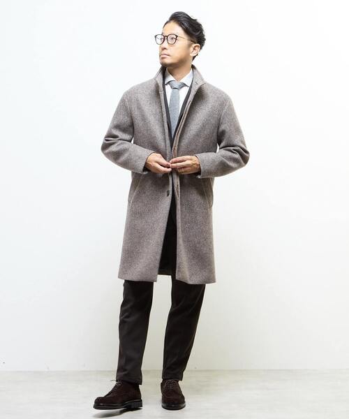 MEN'S MELROSE(メンズメルローズ)の「ウレタンボンディングスタンドカラーコート(ステンカラーコート・メンズ・ネイビー/ブラウン・4/3/5/2)」の6枚目の写真