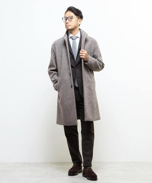 MEN'S MELROSE(メンズメルローズ)の「ウレタンボンディングスタンドカラーコート(ステンカラーコート・メンズ・ネイビー/ブラウン・4/3/5/2)」の7枚目の写真