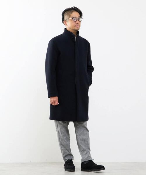 MEN'S MELROSE(メンズメルローズ)の「ウレタンボンディングスタンドカラーコート(ステンカラーコート・メンズ・ネイビー/ブラウン・4/3/5/2)」の10枚目の写真