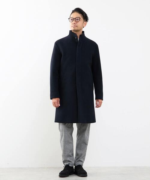 MEN'S MELROSE(メンズメルローズ)の「ウレタンボンディングスタンドカラーコート(ステンカラーコート・メンズ・ネイビー/ブラウン・4/3/5/2)」の11枚目の写真