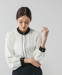 GLOBAL WORK | キレイつづく配色ブラウス/581008(シャツ/ブラウス)