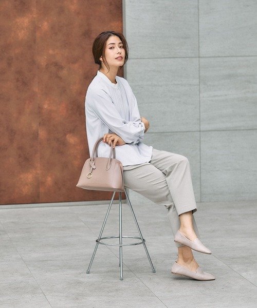 GLOBAL WORK（グローバルワーク）の「キレイつづく配色ブラウス/581008（シャツ/ブラウス・レディース・ベージュ系その他/ホワイト系その他5/ピンク系8・SMALL/MEDIUM/LARGE/X-LARGE）」の4枚目の写真