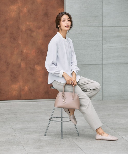 GLOBAL WORK（グローバルワーク）の「キレイつづく配色ブラウス/581008（シャツ/ブラウス・レディース・ベージュ系その他/ホワイト系その他5/ピンク系8・SMALL/MEDIUM/LARGE/X-LARGE）」の5枚目の写真