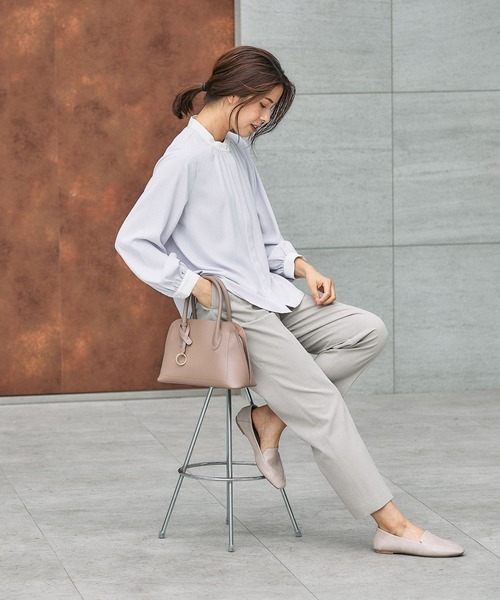 GLOBAL WORK（グローバルワーク）の「キレイつづく配色ブラウス/581008（シャツ/ブラウス・レディース・ベージュ系その他/ホワイト系その他5/ピンク系8・SMALL/MEDIUM/LARGE/X-LARGE）」の6枚目の写真