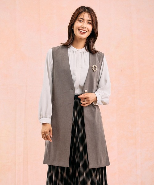 GLOBAL WORK（グローバルワーク）の「キレイつづく配色ブラウス/581008（シャツ/ブラウス・レディース・ベージュ系その他/ホワイト系その他5/ピンク系8・SMALL/MEDIUM/LARGE/X-LARGE）」の13枚目の写真