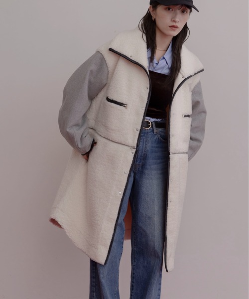 リバーシブル ムートン4WAYコート（ムートンコート）｜Eimee Law
