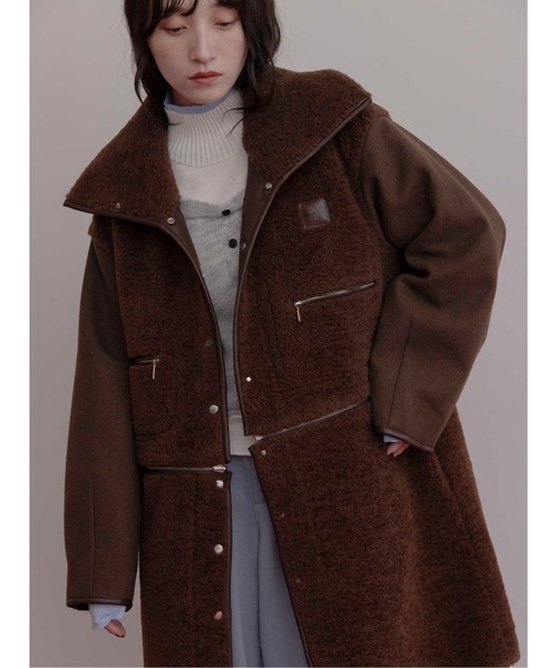 セール】リバーシブル ムートン4WAYコート（ムートンコート）｜Eimee