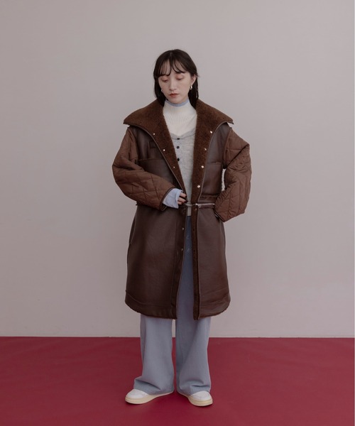 リバーシブル ムートン4WAYコート（ムートンコート）｜Eimee Law