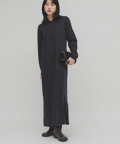 KBF（ケイビーエフ）の「ペンシルカットワンピース（ワンピース・レディース・ベージュ/ネイビー・ONE）」の2枚目の写真