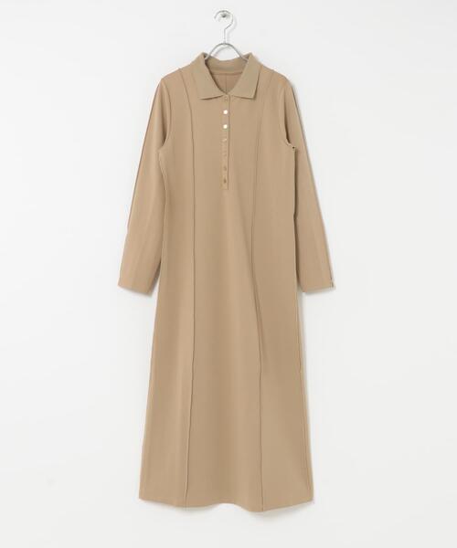 KBF（ケイビーエフ）の「ペンシルカットワンピース（ワンピース・レディース・ベージュ/ネイビー・ONE）」の8枚目の写真