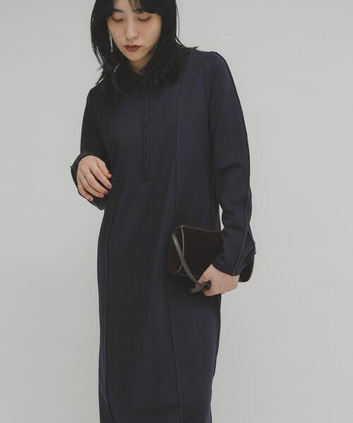 KBF（ケイビーエフ）の「ペンシルカットワンピース（ワンピース・レディース・ベージュ/ネイビー・ONE）」の10枚目の写真