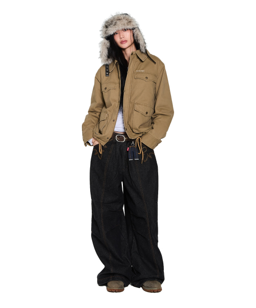AAKAM（アーカム）の「4-Pocket Collar Work Jacket (Beige)（その他アウター・レディース・その他・1/2）」の4枚目の写真