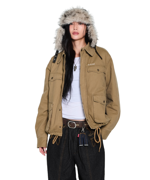 AAKAM（アーカム）の「4-Pocket Collar Work Jacket (Beige)（その他アウター・レディース・その他・1/2）」の5枚目の写真