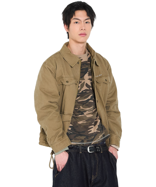 AAKAM（アーカム）の「4-Pocket Collar Work Jacket (Beige)（その他アウター・レディース・その他・1/2）」の2枚目の写真