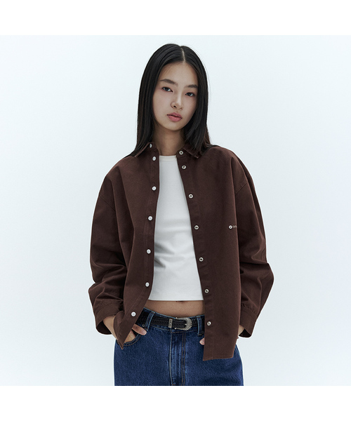 CITYBREEZE(シティブリーズ)の「エディットレイヤーシャツジャケット_3カラー(シャツ/ブラウス・レディース・チャコールグレー/ブラウン/アイボリー・SMALL/MEDIUM)」の3枚目の写真