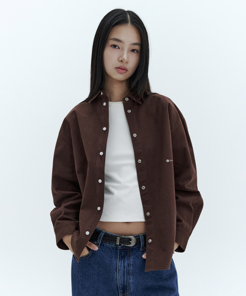 CITYBREEZE(シティブリーズ)の「エディットレイヤーシャツジャケット_3カラー(シャツ/ブラウス・レディース・チャコールグレー/ブラウン/アイボリー・SMALL/MEDIUM)」の4枚目の写真