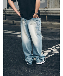 BSRABBIT（ビエスラビット）の「カーペンター ルーズフィット デニムパンツ ブラシ（デニムパンツ）」