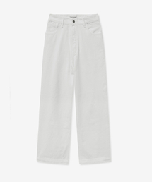 WIDE FIT LOOSE DENIM PANTS_IVORY