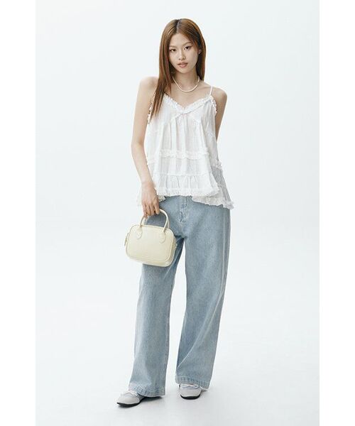 LADY VOLUME(レディーボリューム)の「WIDE FIT LOOSE DENIM PANTS_IVORY(デニムパンツ・レディース・その他・SMALL/MEDIUM)」の2枚目の写真