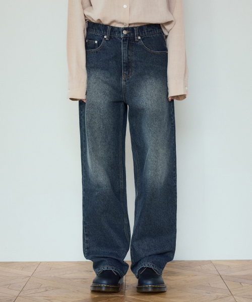 WEDNESDAYOASISFORWOMEN(ウェンズデー オアシス フォー ウーマン)の「W/ブラシウォッシュセミワイドデニム_ブルー(WC25-PT01)(デニムパンツ・レディース・ブルー・SMALL/MEDIUM)」の2枚目の写真