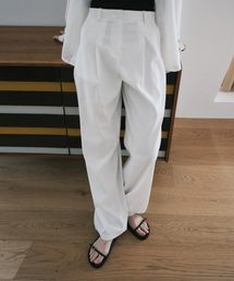 MONGDOL（モンドル）の「Essential One Tuck Wide Pants White MDPT049WHITE（その他パンツ）」