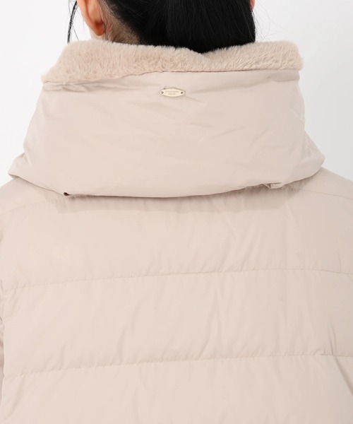 STRAWBERRY-FIELDS（ストロベリーフィールズ）の「スムースタフタ_フェイクファー衿ダウンコート（ダウンジャケット/コート・レディース・ブラック/ベージュ・2）」の14枚目の写真
