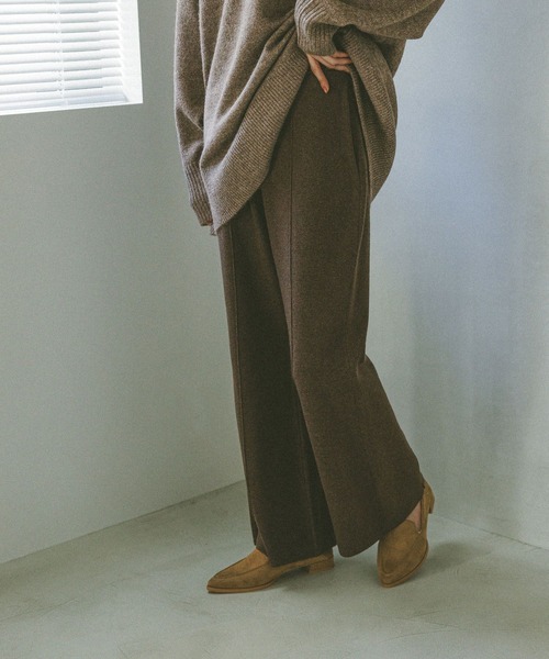 GLOBAL WORK（グローバルワーク）の「フワフワHugmeフレアパンツ/597985（その他パンツ・レディース・ダークブラウン/ブラック/チャコールグレー・MEDIUM/LARGE）」の16枚目の写真