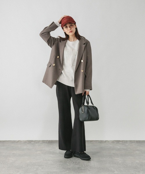 GLOBAL WORK（グローバルワーク）の「フワフワHugmeフレアパンツ/597985（その他パンツ・レディース・ダークブラウン/ブラック/チャコールグレー・MEDIUM/LARGE）」の19枚目の写真