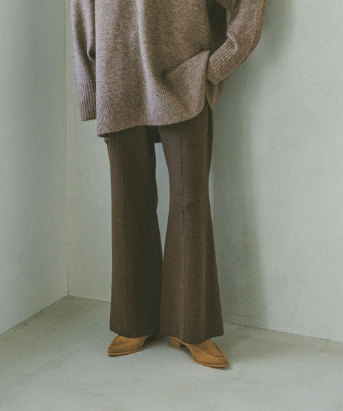 GLOBAL WORK（グローバルワーク）の「フワフワHugmeフレアパンツ/597985（その他パンツ・レディース・ダークブラウン/ブラック/チャコールグレー・MEDIUM/LARGE）」の15枚目の写真