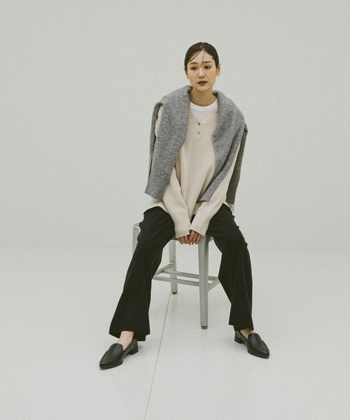 GLOBAL WORK（グローバルワーク）の「フワフワHugmeフレアパンツ/597985（その他パンツ・レディース・ダークブラウン/ブラック/チャコールグレー・MEDIUM/LARGE）」の12枚目の写真