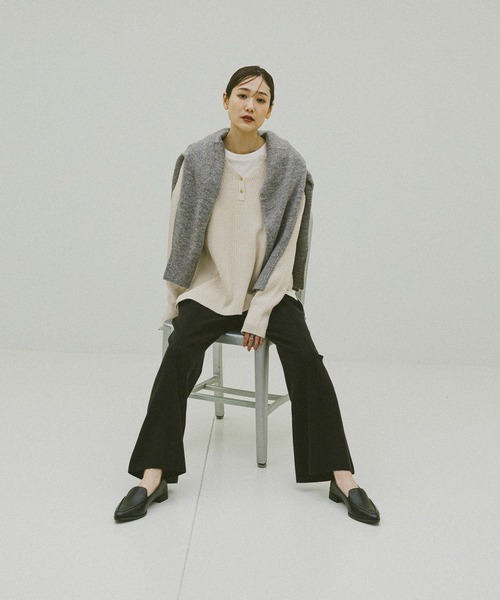 GLOBAL WORK（グローバルワーク）の「フワフワHugmeフレアパンツ/597985（その他パンツ・レディース・ダークブラウン/ブラック/チャコールグレー・MEDIUM/LARGE）」の11枚目の写真