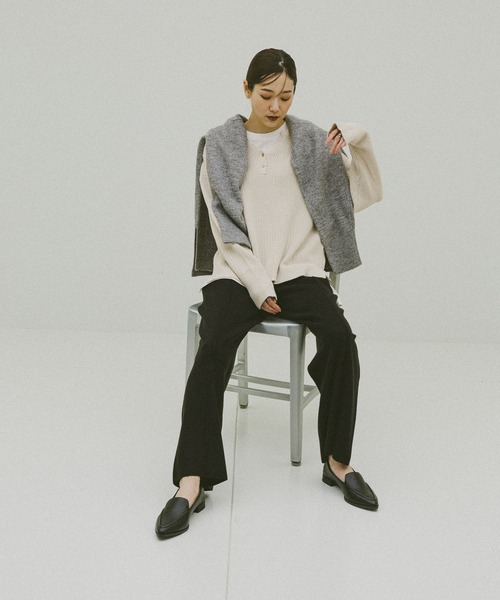 GLOBAL WORK（グローバルワーク）の「フワフワHugmeフレアパンツ/597985（その他パンツ・レディース・ダークブラウン/ブラック/チャコールグレー・MEDIUM/LARGE）」の10枚目の写真