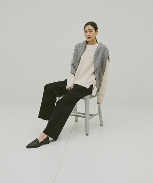 GLOBAL WORK（グローバルワーク）の「フワフワHugmeフレアパンツ/597985（その他パンツ・レディース・ダークブラウン/ブラック/チャコールグレー・MEDIUM/LARGE）」の9枚目の写真