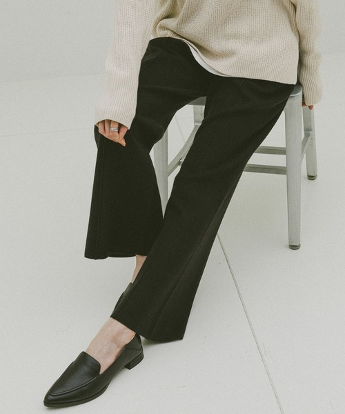 GLOBAL WORK（グローバルワーク）の「フワフワHugmeフレアパンツ/597985（その他パンツ・レディース・ダークブラウン/ブラック/チャコールグレー・MEDIUM/LARGE）」の7枚目の写真