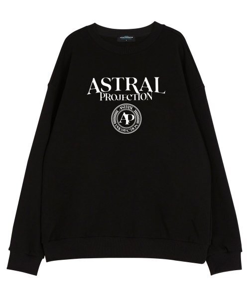 ASTRAL PROJECTION（アストラルプロジェクション）の「レタリングロゴエンブレムワッフル裏毛スウェット_ブラック（スウェット・レディース・その他・LARGE/MEDIUM/X-LARGE/XX-LARGE）」の2枚目の写真