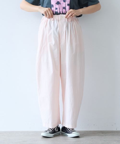 bulle de savon（ビュルデサボン）の「コットン/キュプラ 高密度ブロード パンツ（その他パンツ・レディース・アイボリー/ピンク/チャコールグレー・FREE）」の17枚目の写真