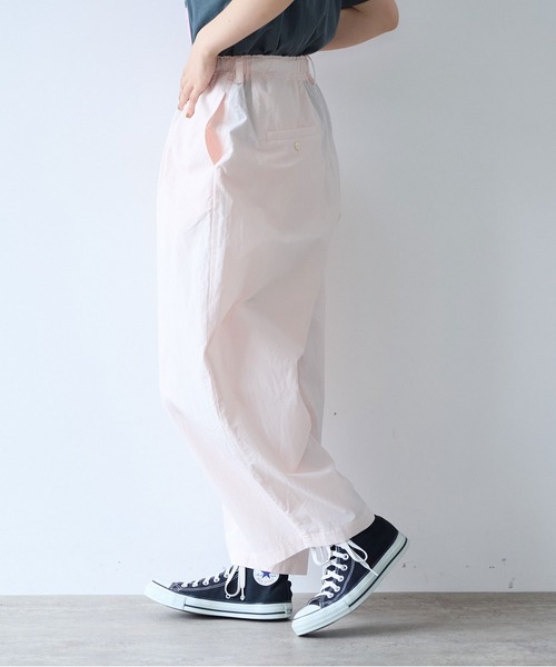 bulle de savon（ビュルデサボン）の「コットン/キュプラ 高密度ブロード パンツ（その他パンツ・レディース・アイボリー/ピンク/チャコールグレー・FREE）」の14枚目の写真